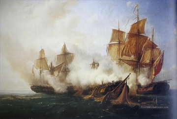 Combat de la Pomone Batailles navales Peinture à l'huile